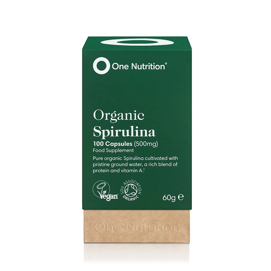 One Nutrition Spirulina - 500mg Organic & Vegan, 100 Capsules