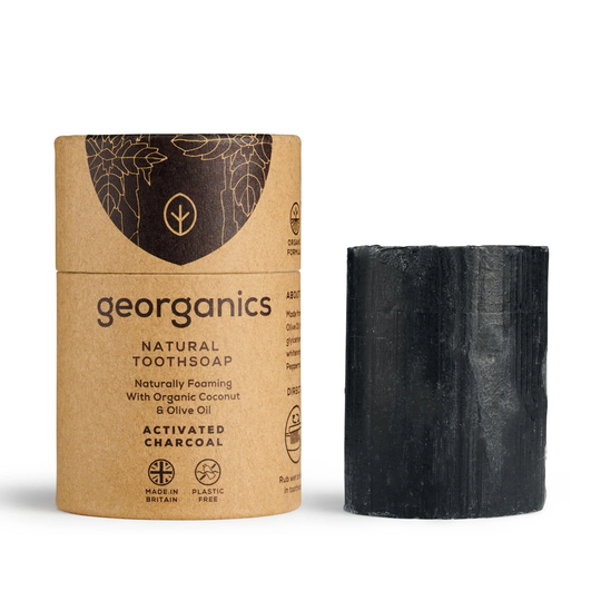 Georganics Natural Toothsoap- Activated Charcoal, 60gr