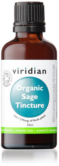 Viridian 100% Organic Sage Tincture, 50ml