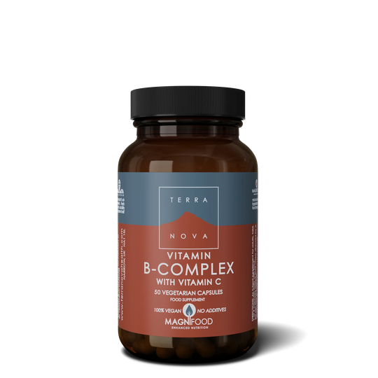 Terranova B-Complex with Vitamin C, 50 Capsules