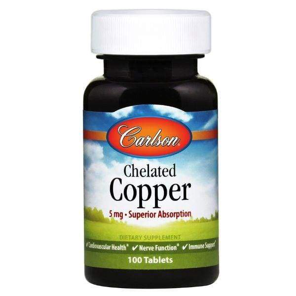 Chelated Copper, 5mg - 100 tablets