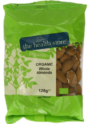 The Health Store Organic Almonds Whole, 125gr