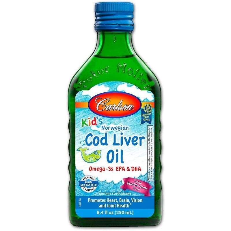 Kid's Cod Liver Oil, 550mg Bubble Gum - 250 ml.