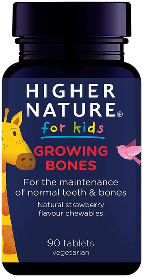 Higher Nature Kids Growing Bones, Strawberry, 90 Tablets