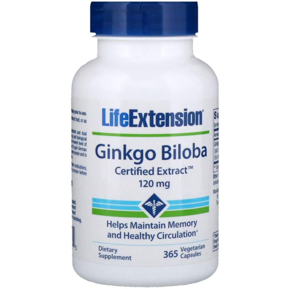 Ginkgo Biloba, Certified Extract, 120mg - 365 vcaps