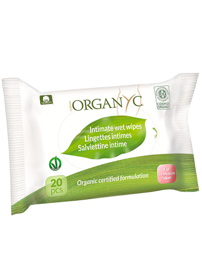 Organyc Intimate Wipes 20 wipes