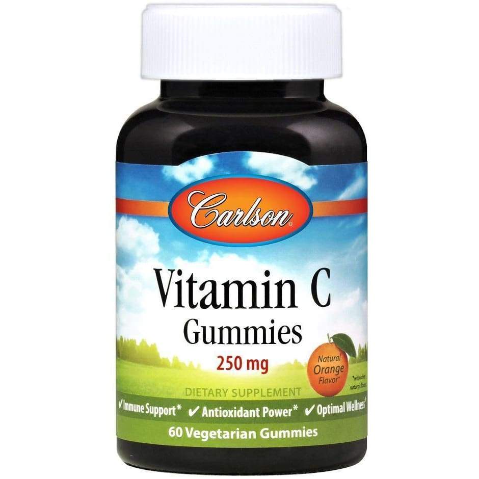 Vitamin C Gummies, 250mg Natural Orange - 60 vegetarian gummies