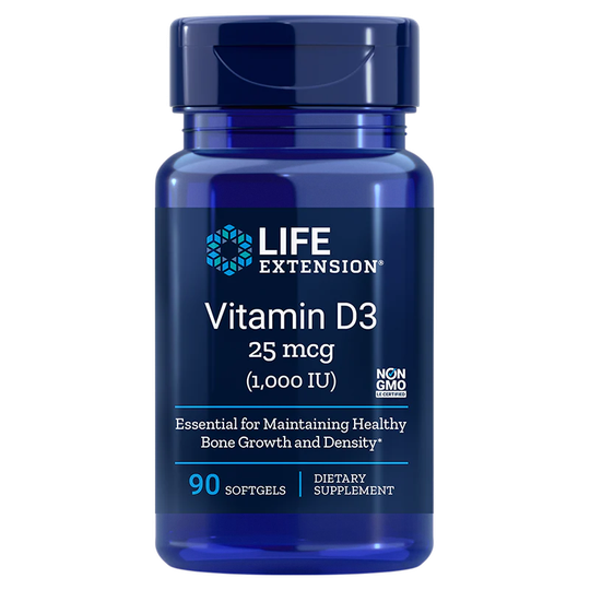 Life Extension Vitamin D3- 1000IU, 90 Softgels
