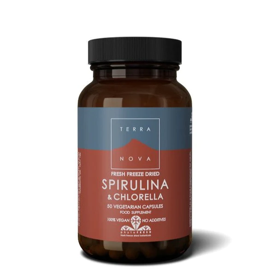 Terranova Spirulina & Chlorella 500mg, 50 VCapsules