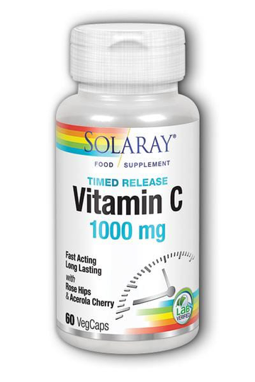 Solaray Vitamin C Two Stage Time Release, 1000mg, 60 VCapsules